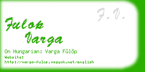 fulop varga business card