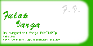 fulop varga business card